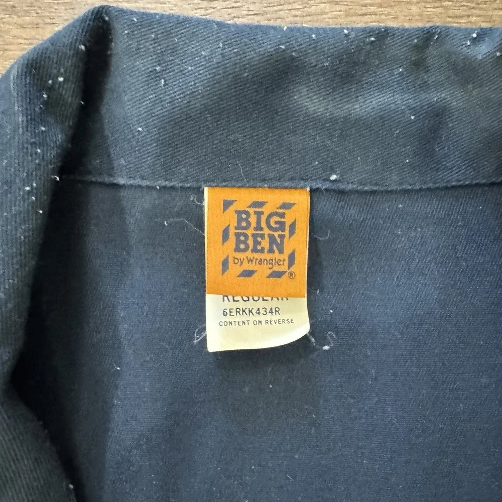 Big Ben Wrangler Navy Blue Coveralls Men's Sz 48R USA Workwear Mechanic